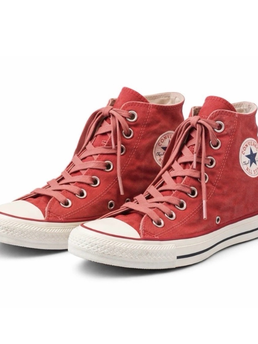 Converse wedge Sneakers in Coral Red. Wear with a skirt or jeans